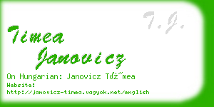 timea janovicz business card